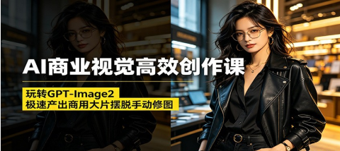AI商业视觉高效创作课：玩转GPT-Image2，极速产出商用大片摆脱手动修图-51云资源