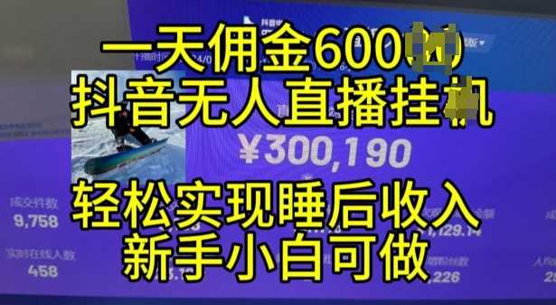 2024年11月抖音无人直播带货挂JI，小白的梦想之路，全天24小时收益不间断实现真正管道收益【揭秘】-51云资源