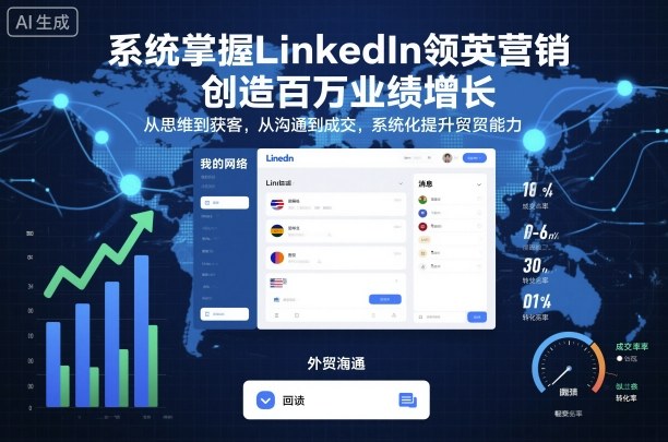 系统掌握LinkedIn领英营销，创造百万业绩增长，从思维到获客，从沟通到成交，系统化提升外贸能力-51云资源