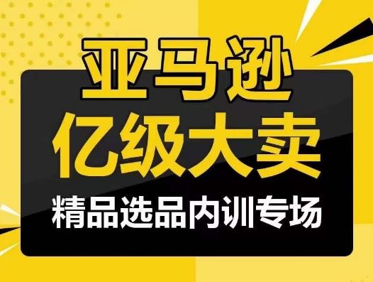 亚马逊亿级大卖-精品选品内训专场,亿级卖家分享选品成功之道