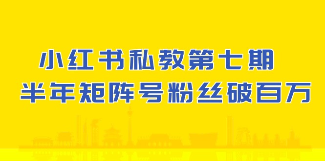 (10650期)小红书-私教第七期,小红书90天涨粉18w,1周涨粉破万 半年矩阵号粉丝破百万-51云资源