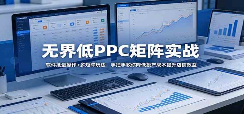 无界低PPC矩阵实战:软件批量操作 多矩阵玩法,手把手教你降低投产成本提升店铺效益-51云资源