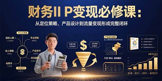 （15728期）财务IP变现必修课：从定位策略、产品设计到流量变现形成完整闭环-51云资源