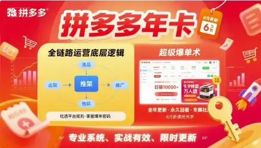 拼多多年卡,拼多多全链路运营底层逻辑,超级爆单术【更新26年10月】-51云资源