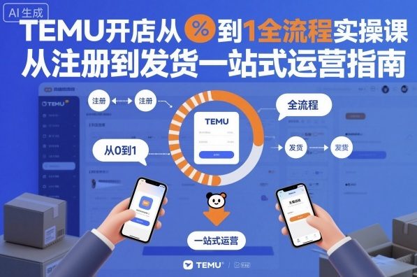 TEMU开店从0到1全流程实操课，从注册到发货一站式运营指南-51云资源