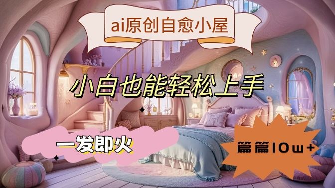 ai原创治愈小屋,小白也能轻松上手,一发即火,篇篇10w 【揭秘】