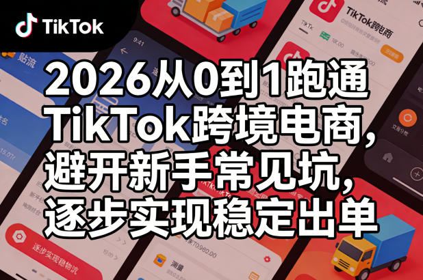 2026从0到1跑通TikTok跨境电商，避开新手常见坑，逐步实现稳定出单-51云资源
