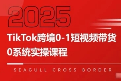 TikTok跨境0-1短视频带货，系统拆解TikTok跨境带货全链路，实现跨境可持续盈利-51云资源