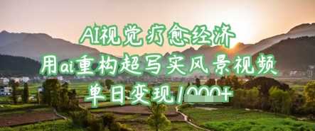 AI视觉疗愈经济：用ai重构超写实风景视频，单日变现多张-51云资源