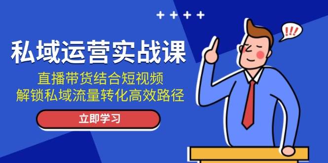 私域运营实战课：直播带货结合短视频，解锁私域流量转化高效路径-51云资源