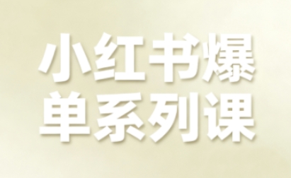小红书爆单系列课，聚焦小红书电商全链路增长-51云资源