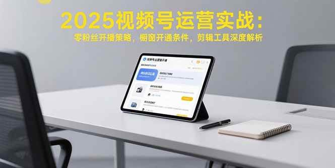 (15505期)2025视频号运营实战:零粉丝开播策略,橱窗开通条件,剪辑工具深度解析