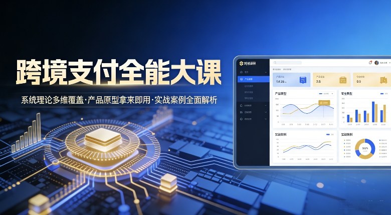 跨境支付全能大课,系统理论多维覆盖,产品原型拿来即用,实战案例全面解析-51云资源