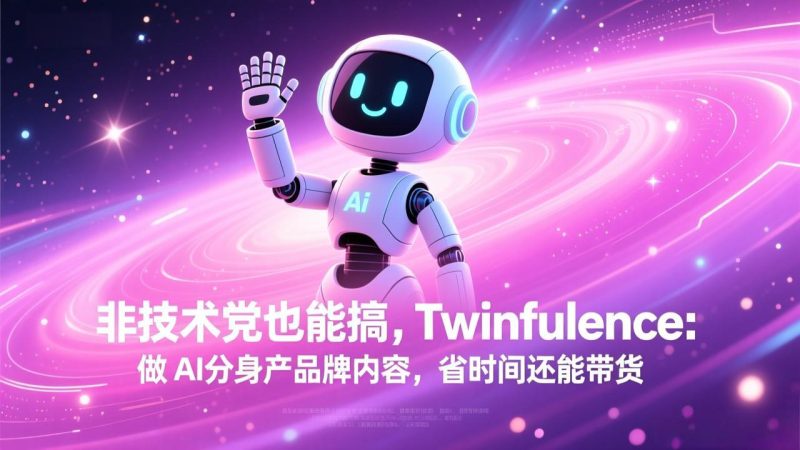 非技术党也能搞!Twinfluence:做 AI 分身产品牌内容,省时间还能带货-51云资源