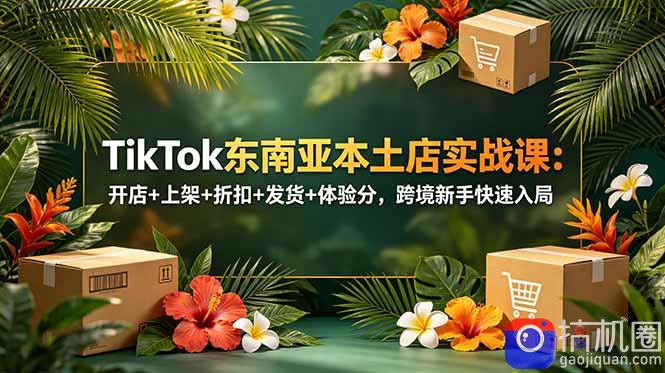 TikTok东南亚本土店实战课：开店 上架 折扣 发货 体验分，跨境新手快速入局-51云资源