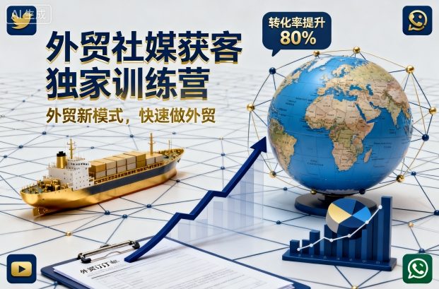 外贸社媒获客独家训练营，外贸新模式，快速做外贸（更新26年3月）-51云资源