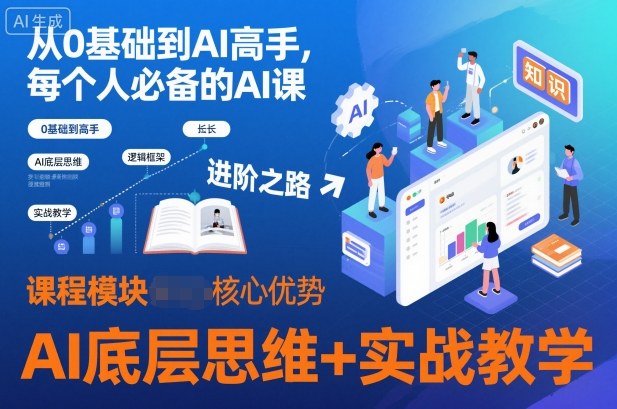 从0基础到AI高手,每个人必备的AI课,AI底层思维 实战教学