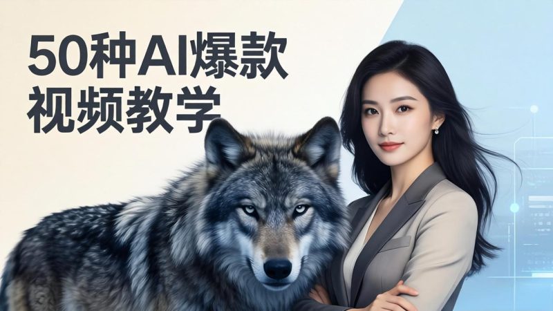 50种AI爆款视频教学:影视级古诗词 治愈萌宠 山海经蛟龙,高阶宝典商业落地-51云资源