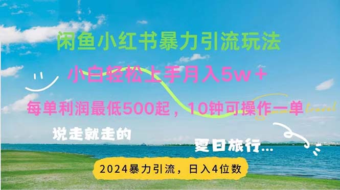 （11650期）2024暑假赚钱项目小红书咸鱼暴力引流，简单无脑操作，每单利润500 ，…-51云资源