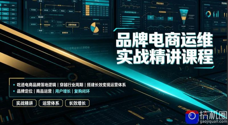 品牌电商运维实战精讲课程|吃透电商品牌落地逻辑、穿越行业周期、搭建长效变现运营体系-51云资源