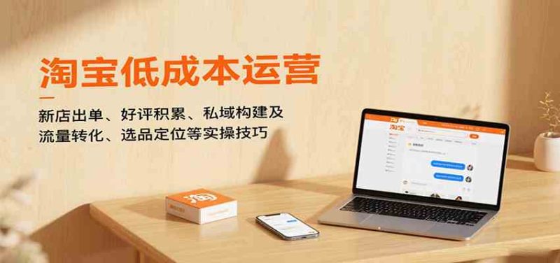 淘宝低成本运营,新店出单、好评积累、私域构建及流量转化、选品定位等实操技巧-51云资源