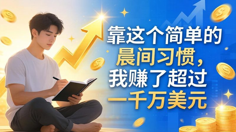 付费文章:靠这个简单的晨间习惯,我赚了超过一千万美元-51云资源