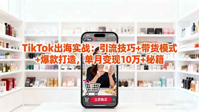 （16358期）「TikTok出海实战」引流技巧 带货模式 爆款打造，单月变现10万 秘籍-51云资源