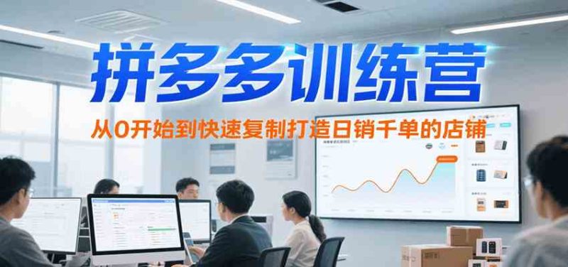 拼多多训练营,从0开始到快速复制打造日销千单的店铺(更新7月)-51云资源