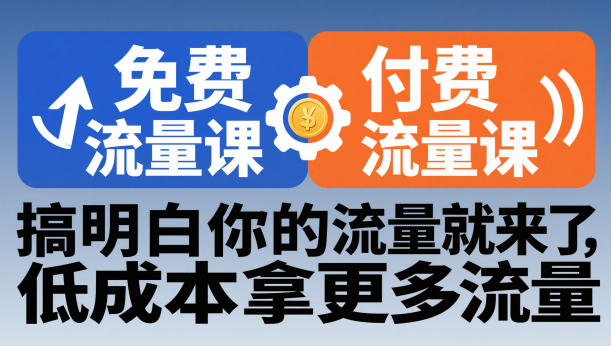 拼多多免费流量课 付费流量课,搞明白你的流量就来了,低成本拿更多流量