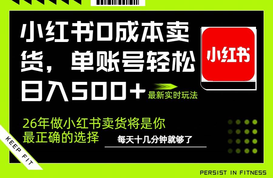 (17462期)小红书0成本AI卖货,单账号轻松日入500 ,完全托管AI,可矩阵放大