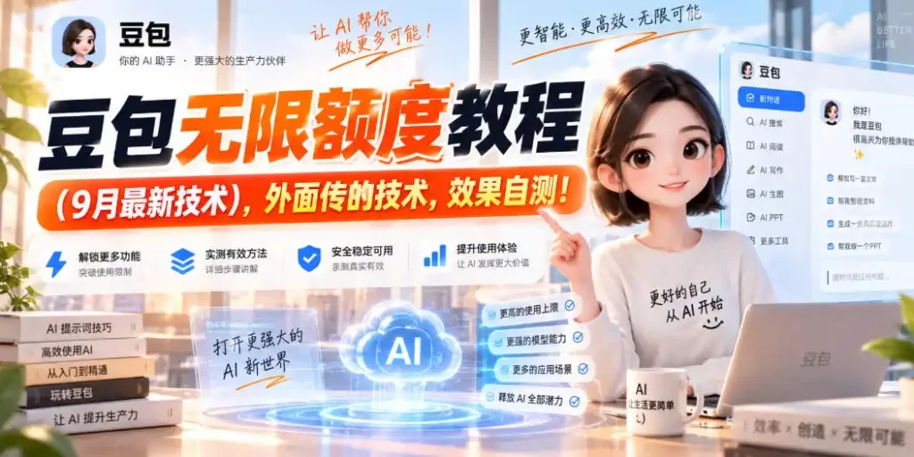豆包无限额度教程(9月最新技术)，外面传的技术，效果自测！-51云资源