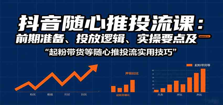 抖音随心推投流课：前期准备、投放逻辑、实操要点及起粉带货等随心推投流实用技巧-51云资源
