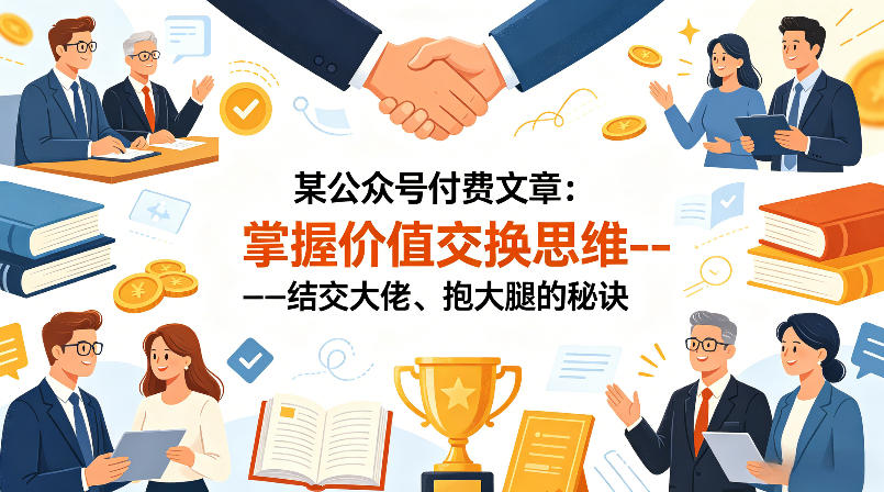 某公众号付费文章：掌握价值交换思维—-结交大佬、抱大腿的秘诀-51云资源