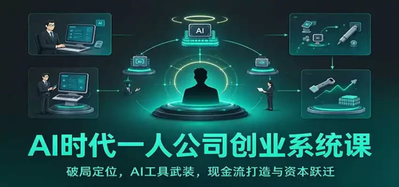 AI时代一人公司创业系统课：破局定位，AI工具武装，现金流打造与资本跃迁-51云资源