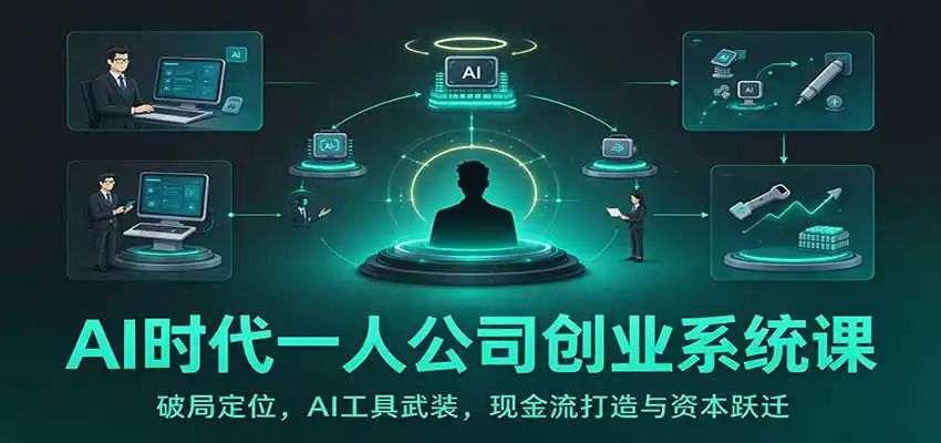 AI时代一人公司创业系统课：破局定位，AI工具武装，现金流打造与资本跃迁