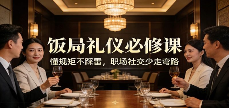 公众号收费文章:《饭局礼仪必修课:懂规矩不踩雷,职场社交少走弯路》-51云资源