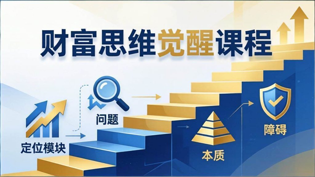 （17872期）财富思维觉醒第十期：3天大课四大模块，精准定位问题看清本质，扫清人生障碍-51云资源