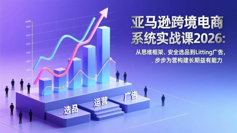 （17173期）亚马逊跨境电商系统实战课2026：从思维框架、安全选品到Listing广告，步步为营构建长期盈利能力-51云资源