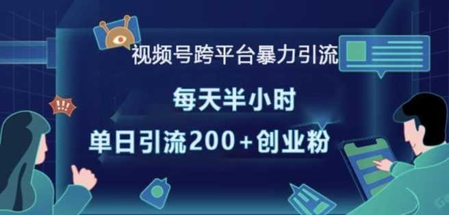 视频号跨平台暴力引流，每天半小时，单日引流200 精准创业粉-51云资源