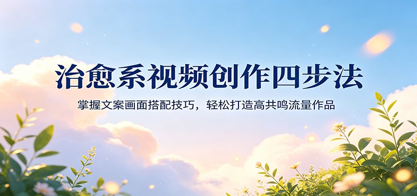 治愈系视频创作四步法:掌握文案画面搭配技巧,轻松打造高共鸣流量作品-51云资源