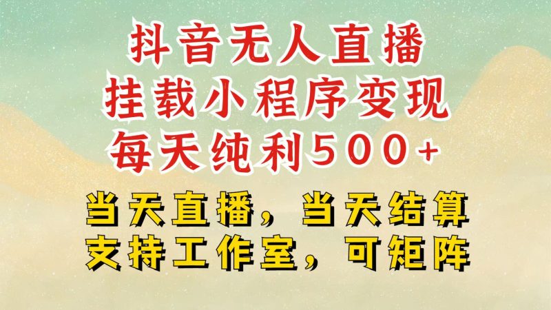 抖音无人挂机项目，轻松日入500 ,挂载小程序玩法，不违规不封号，有号的一定挂起来-51云资源