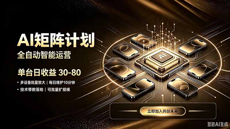 AI智能对话，矩阵规模化创业，全程技术扶持，长久稳定，日入800-51云资源