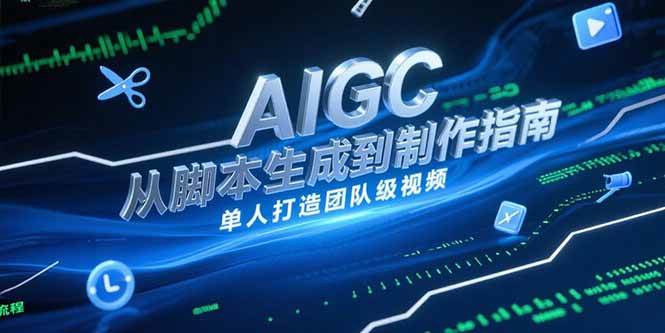 (15170期)AIGC视频制作指南,从脚本生成到剪辑全流程,单人打造团队级视频-51云资源