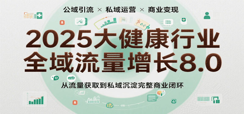 2025大健康行业全域流量增长8.0,从流量获取到私域沉淀完整商业闭环-51云资源