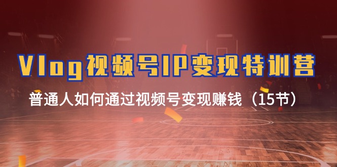 （11654期）Vlog 视频号IP变现特训营，普通人如何通过视频号变现赚钱（15节）-51云资源