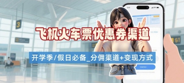 学生党必看!机票火车票优惠券申请渠道 项目打法,开学季节日速存-51云资源
