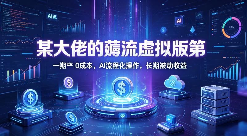 某大佬的薅流虚拟版第一期丨0成本，AI流程化操作，长期被动收益-51云资源