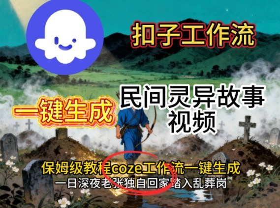 Coze扣子工作流一键生成民间灵异故事视频，保姆级教程搭建教学-51云资源