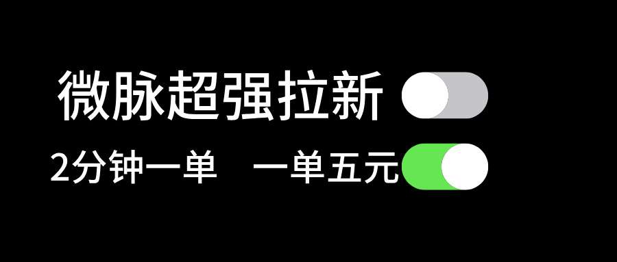 （11580期）微脉超强拉新， 两分钟1单， 一单利润5块，适合小白-51云资源
