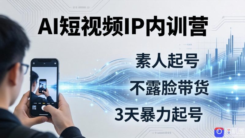 2026AI短视频IP内训营-更新:从素人起号到不露脸带货,3天暴力起号全流程拆解-51云资源
